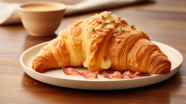 Croissant Garlic Cheese & Ham